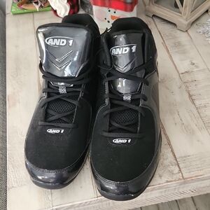 AND1 Men's Black High-Top Athletic Shoes